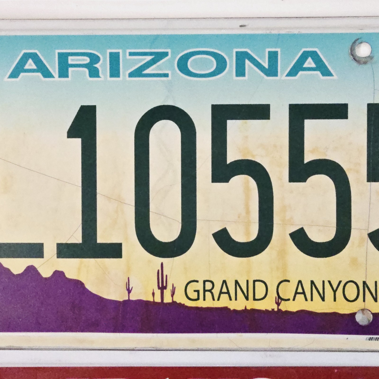 Arizona & Idaho License Plate Lot 2 Real Tags Repeating Triple Number 555