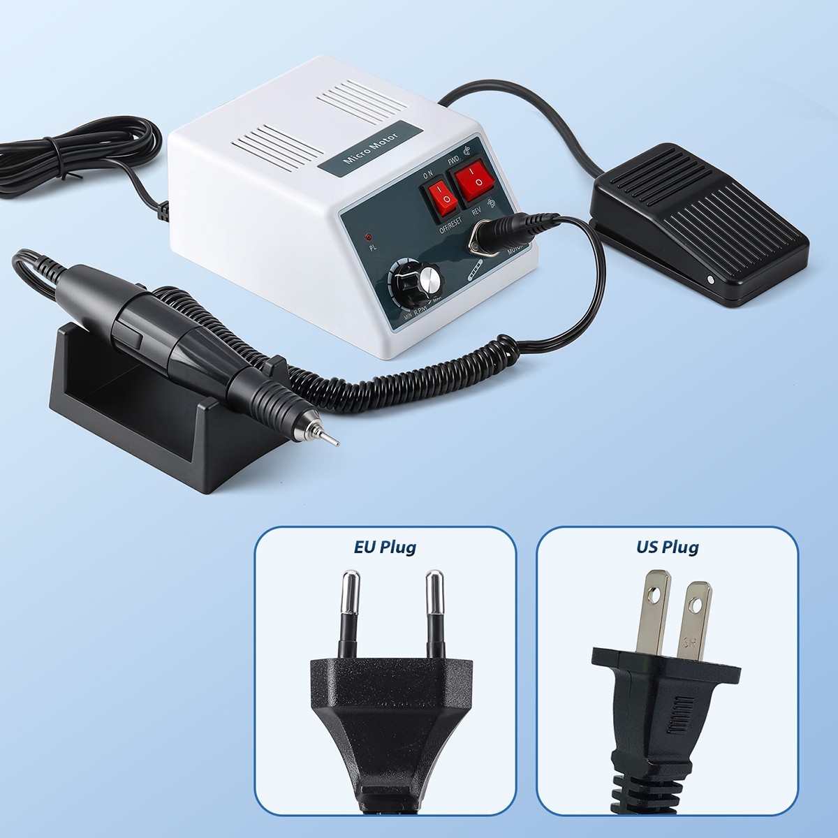 Dental Electric Micromotor Nail Drill 35K RPM Motor Polishing Carving Handpiece