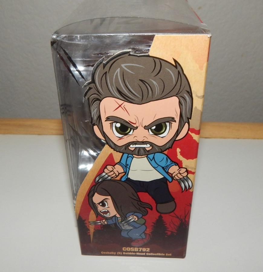 New MARVEL Collectible Set Figures LOGAN & X-23 CosBaby Bobblehead Hot Toys