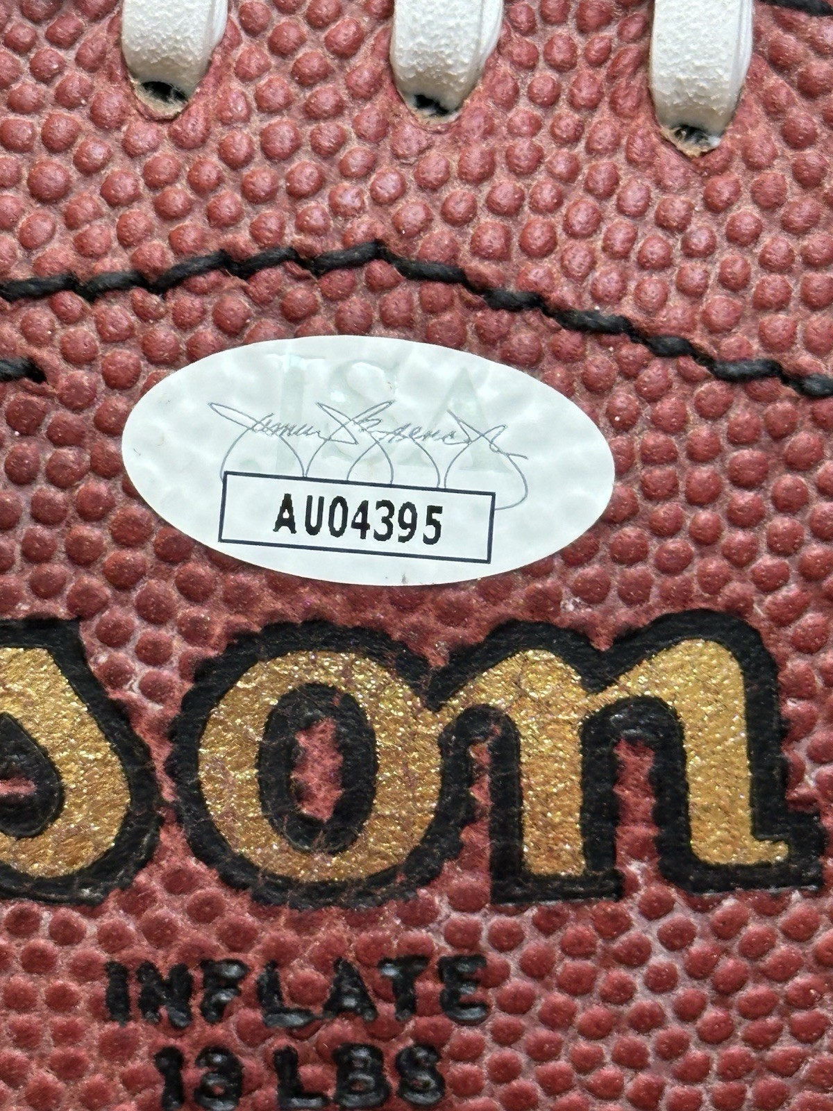 Angelo Bertelli Paul Hornung Signed Wilson Game Issued Football Notre Dame JSA