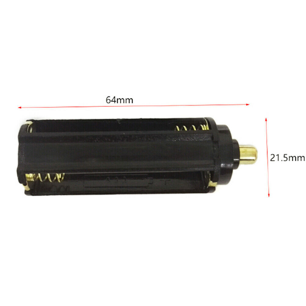 2x 3-AAA Battery Holder Case Plastic 18650 Spring Flashlight Round Circular 7/8"