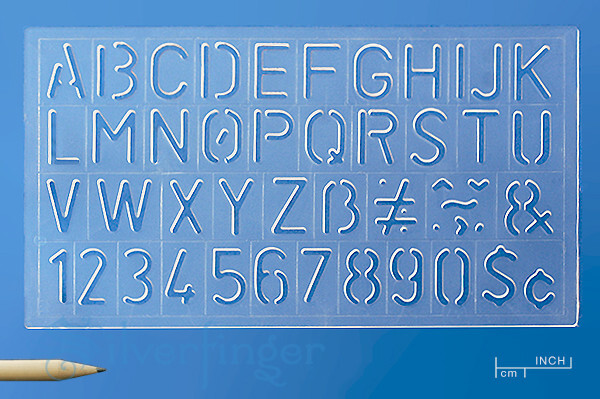 LETTER NUMBER STENCIL Plastic Stencil Lettering Art Symbol Drawing Template ¾in