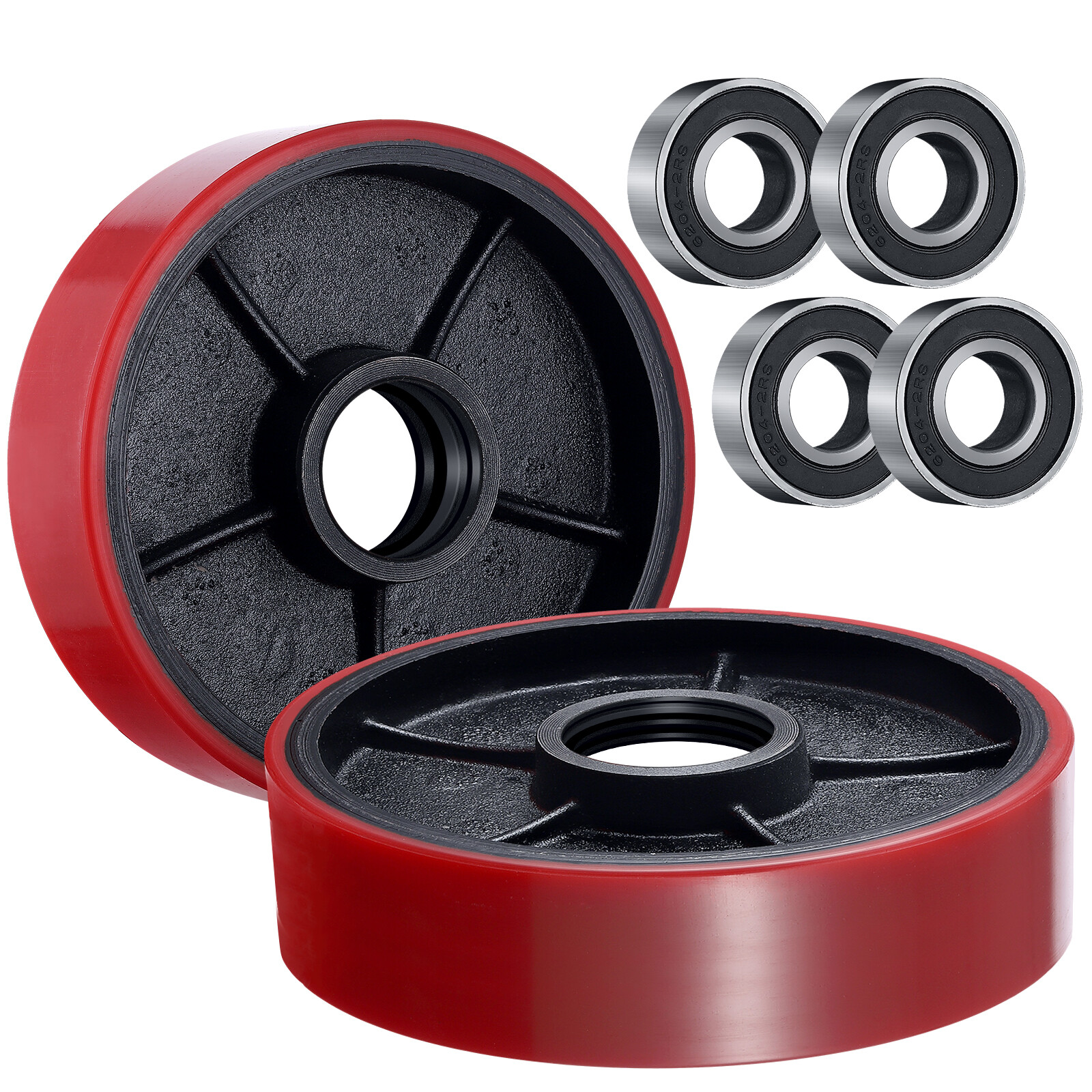 Pallet Jack Lift Truck Steer Load Wheels Replacement Kits with Bearings ID 20mm