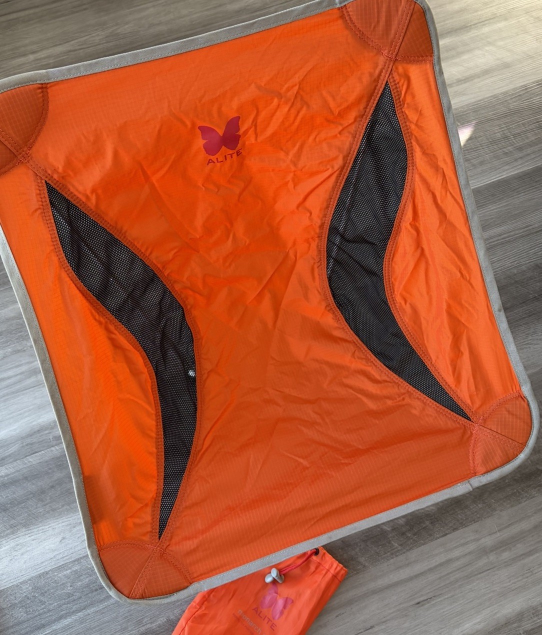 Alite Monarch Backpacking Camping Hiking Ultra Light Chair Orange Black