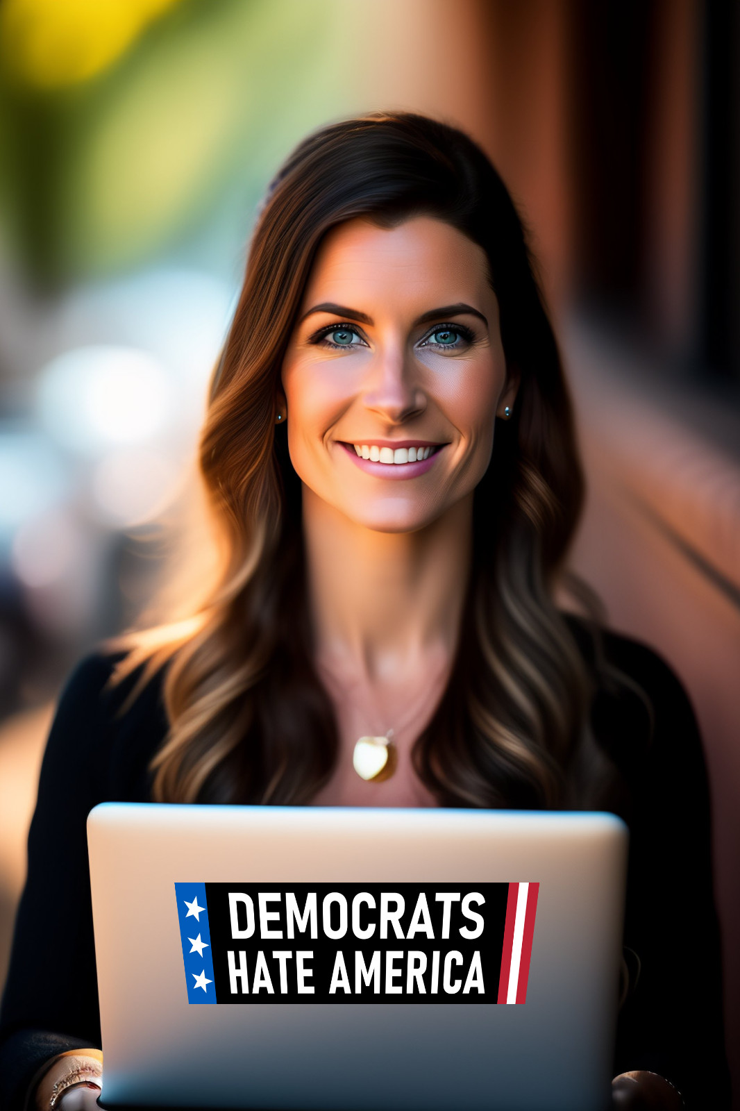 Democrats Hate America Sticker Large 3x9 Anti Woke Progressive Liberal Stickers