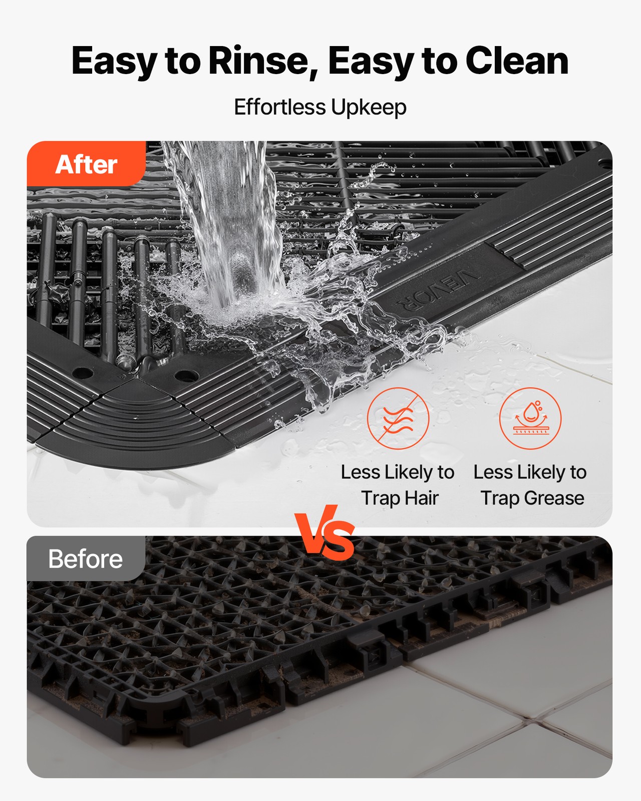 VEVOR Transition Edge Kit 11 Piece Interlocking Modular Garage Floor Edging PP