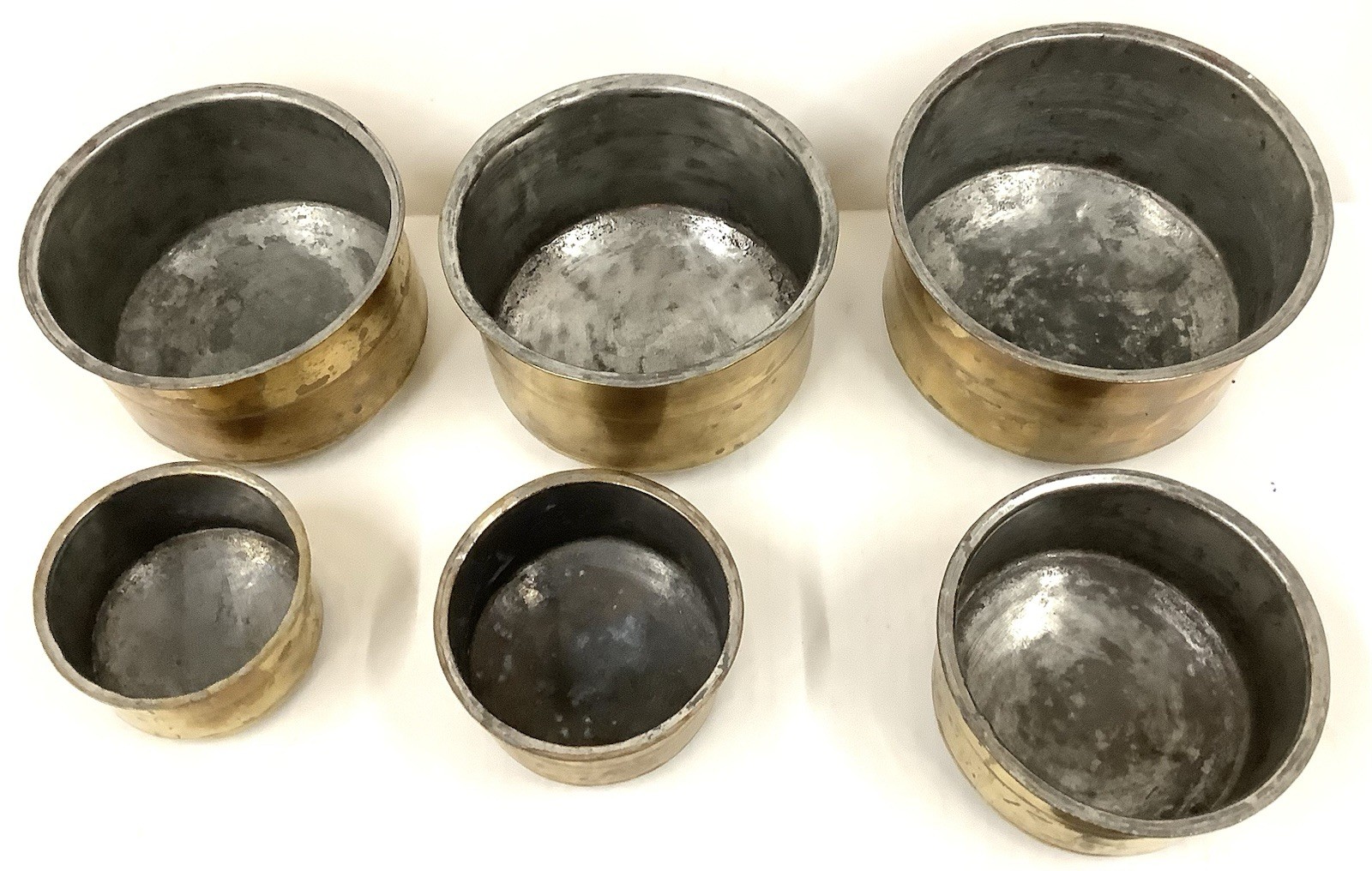 NEW LOWER PRICE--Vintage Traditional Indian Tin Lined Brass Cookware