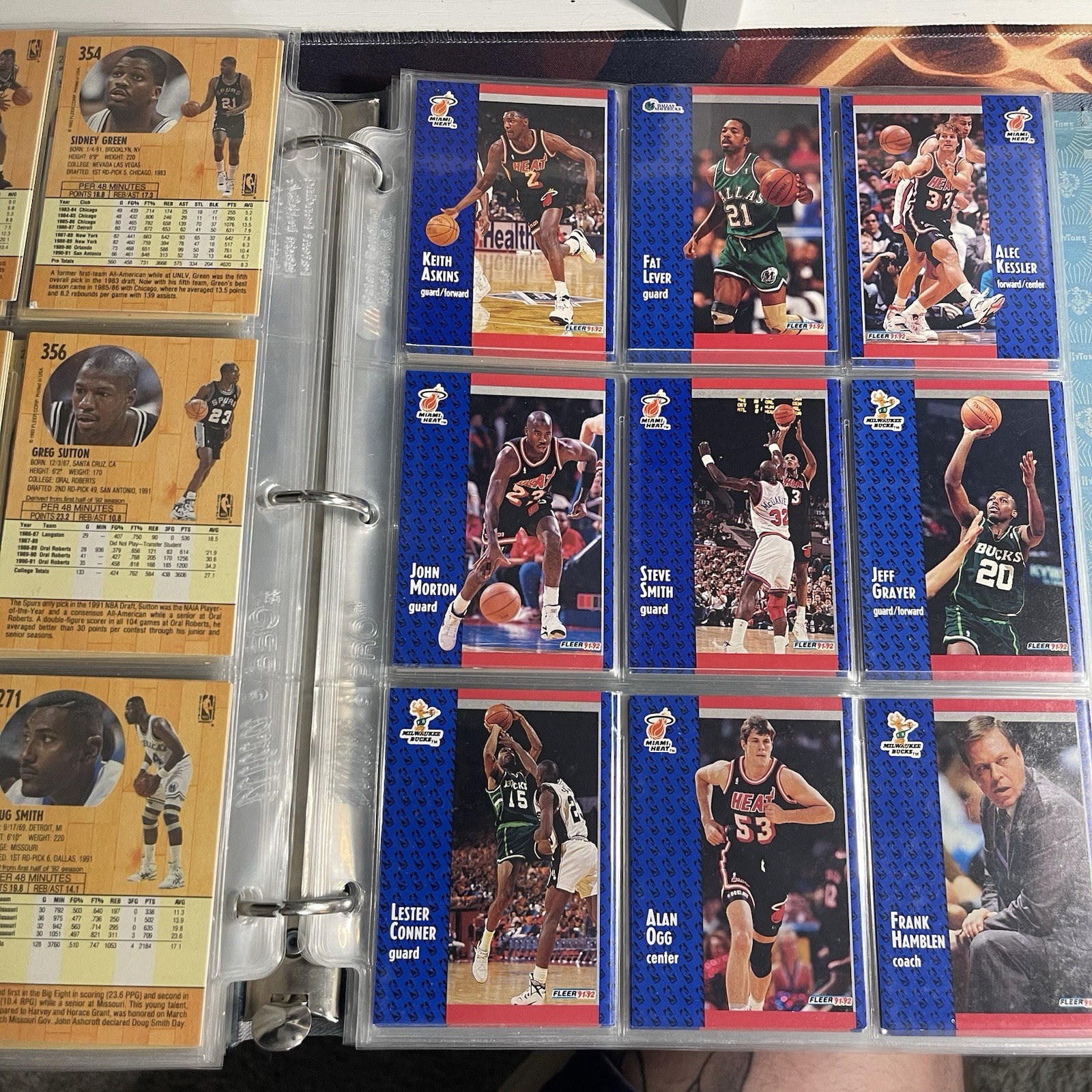 Binder Full of Vintage Basketball Cards