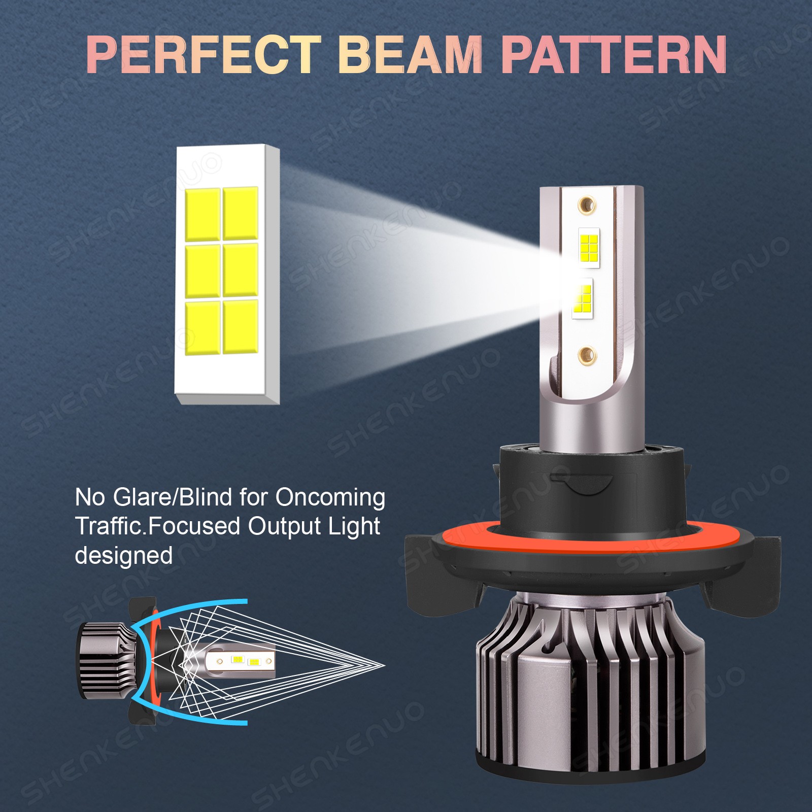 Pair Hi/Low Beam Bright LED LIGHT BULBS For SKI-DOO Gen4 pn 415130081 12v 100W