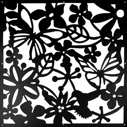 12-48PCS Modern Hanging Room Divider PVC Flower Wall Panel Privacy Screen Black