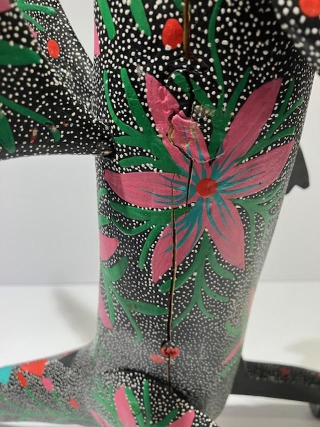 DRAGON Standing Hand Carved Oaxacan Folk Art Oaxaca Mexico