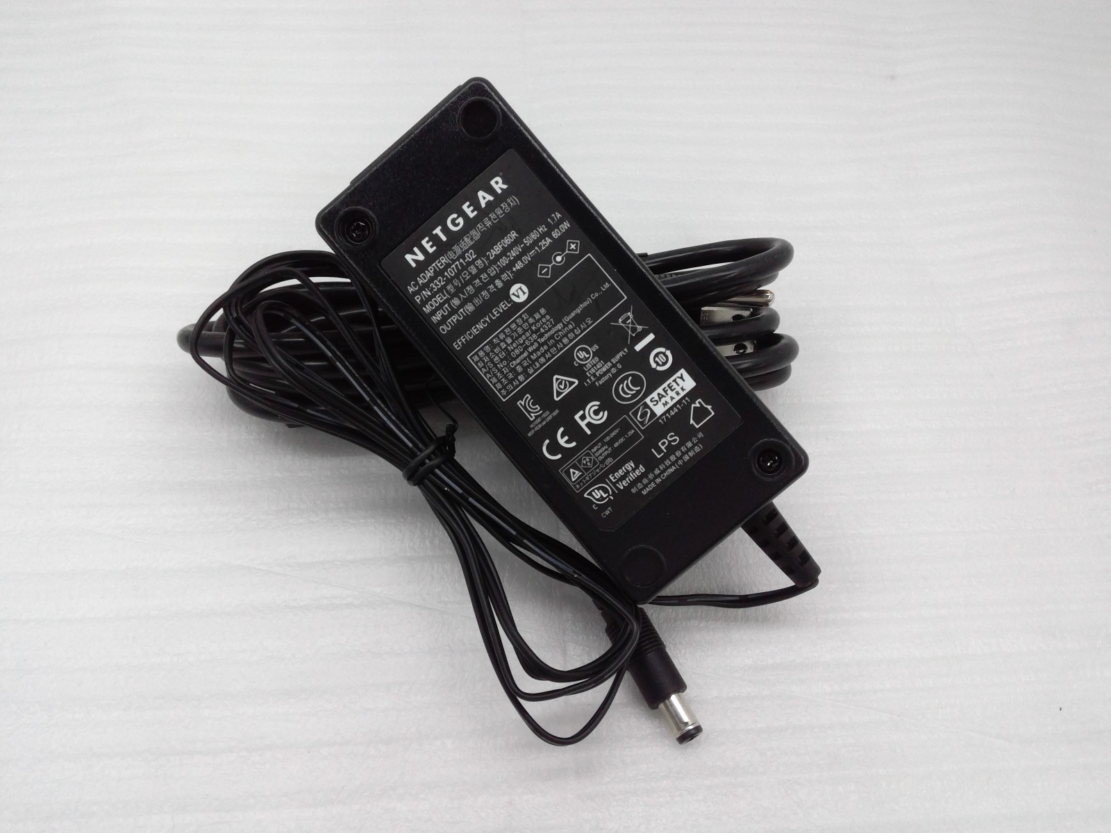 Genuine Netgear AC Adapter 60W 48V 1.25A 2ABF060R 332-10771-02