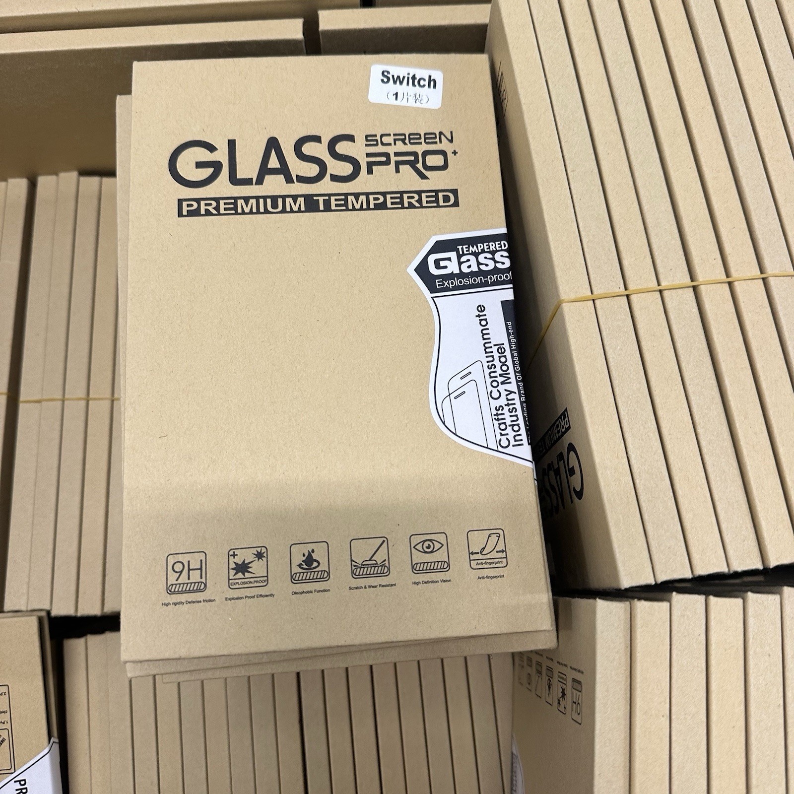 250 Units LOT Premium 9H Tempered Glass Screen Protector For Nintendo Switch