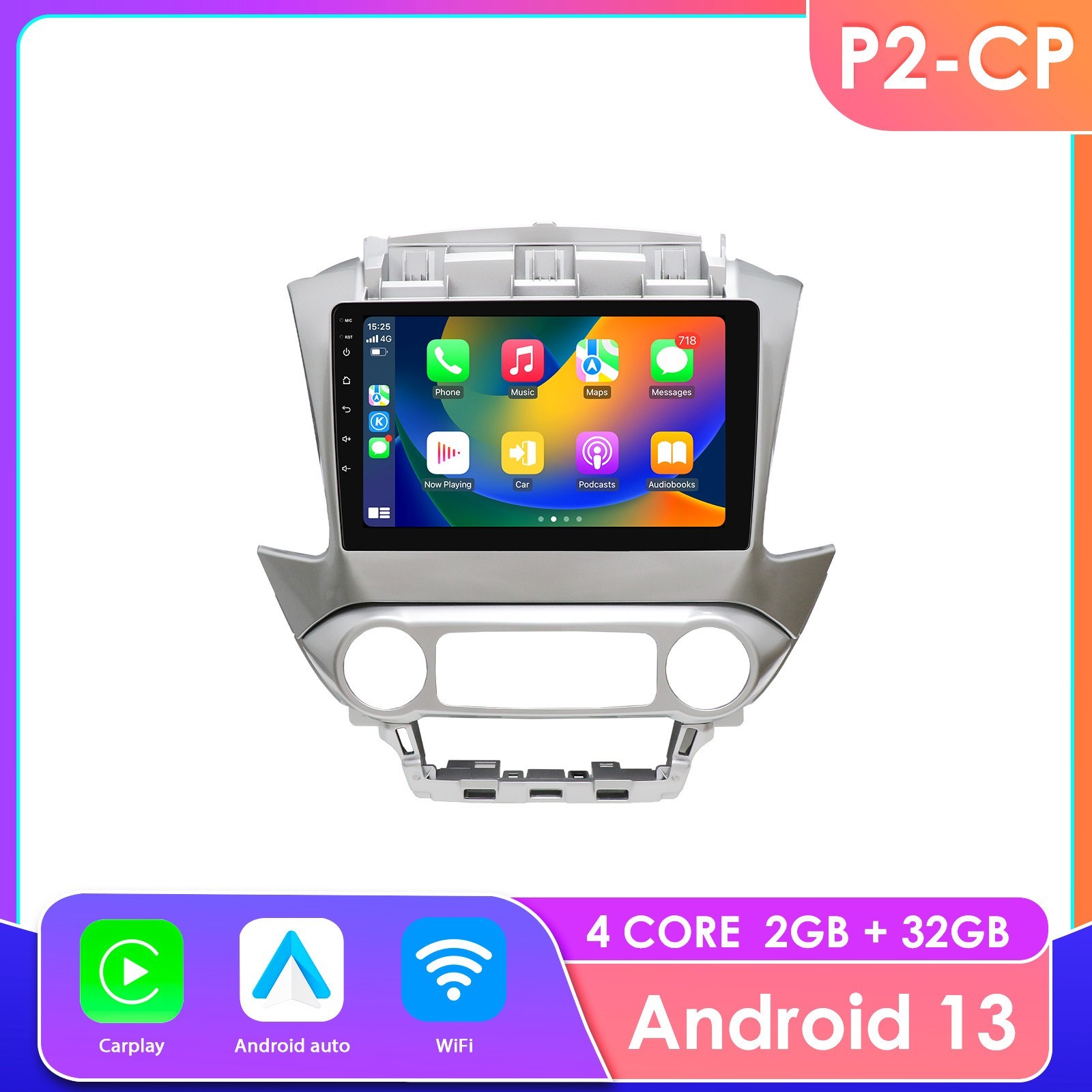 2+32GB Android 14 Car Stereo Radio For GMC Chevrolet Tahoe 2015-2019 Carplay US