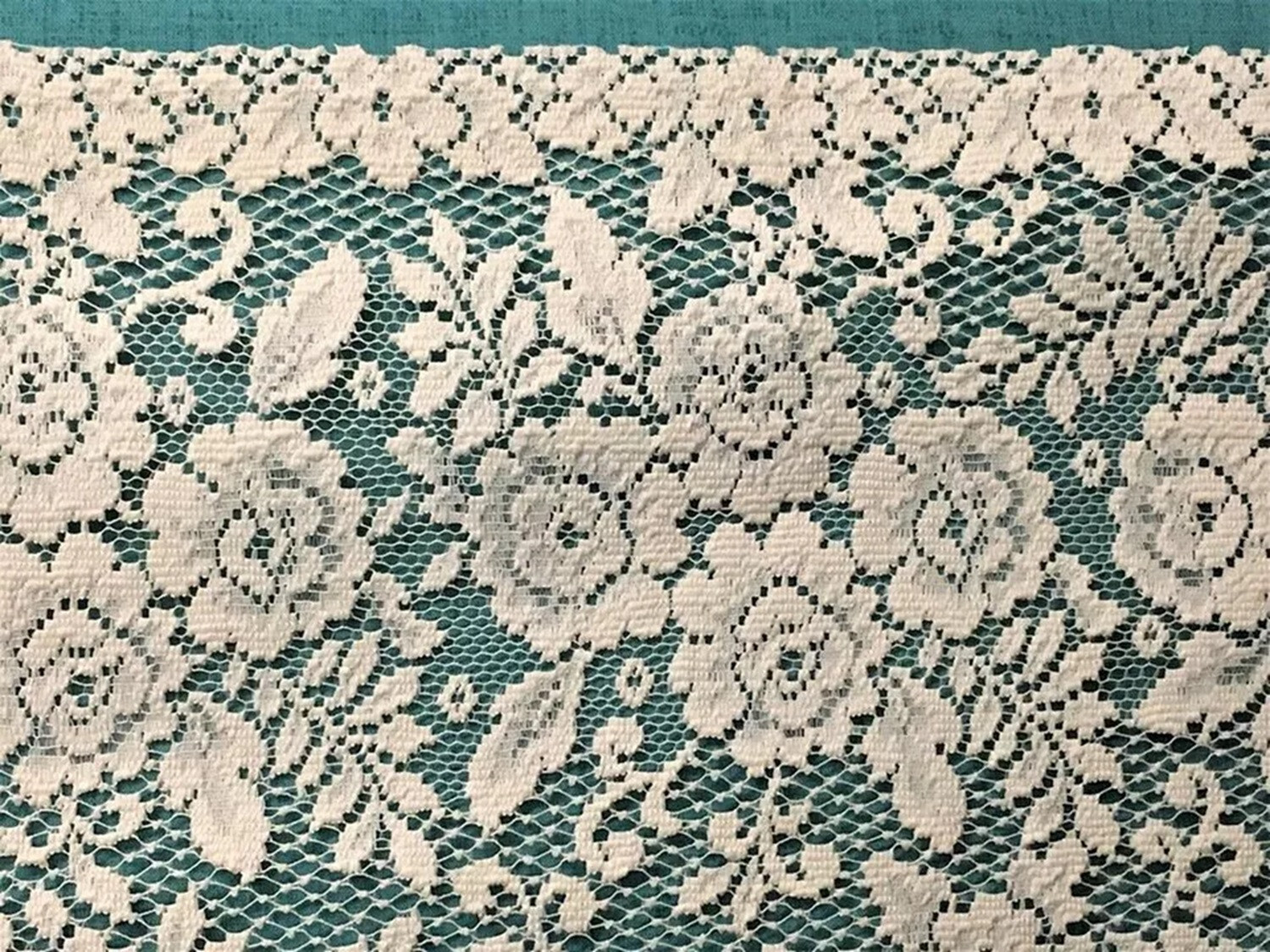 Heritage Lace Mantel Scarf Victorian Rose Ivory 84" x 15.5" Livingroom