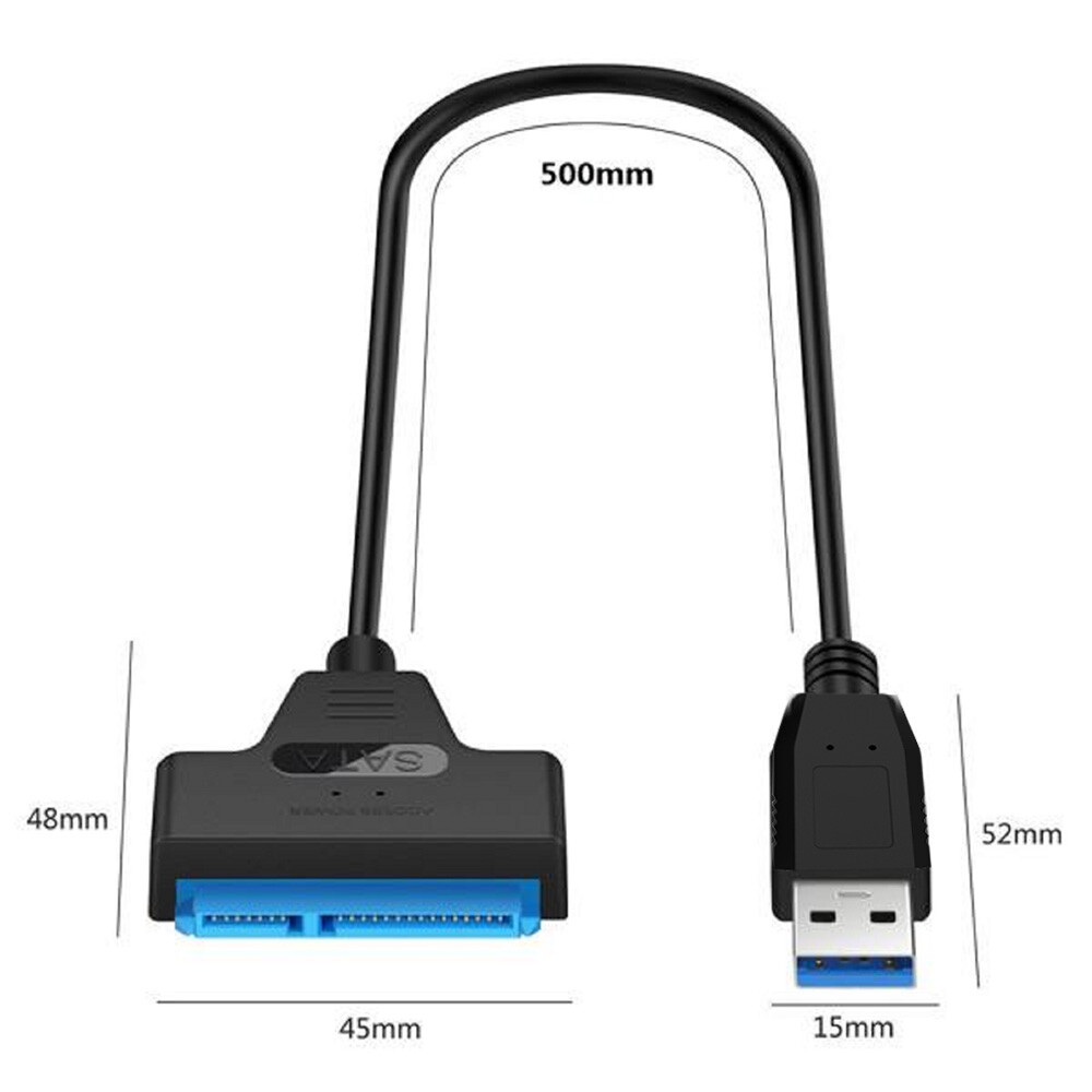 USB 3.0 to 2.5 SATA 3 Hard Drive 22 Pin Adapter Cable UASP Converter For SSD HDD