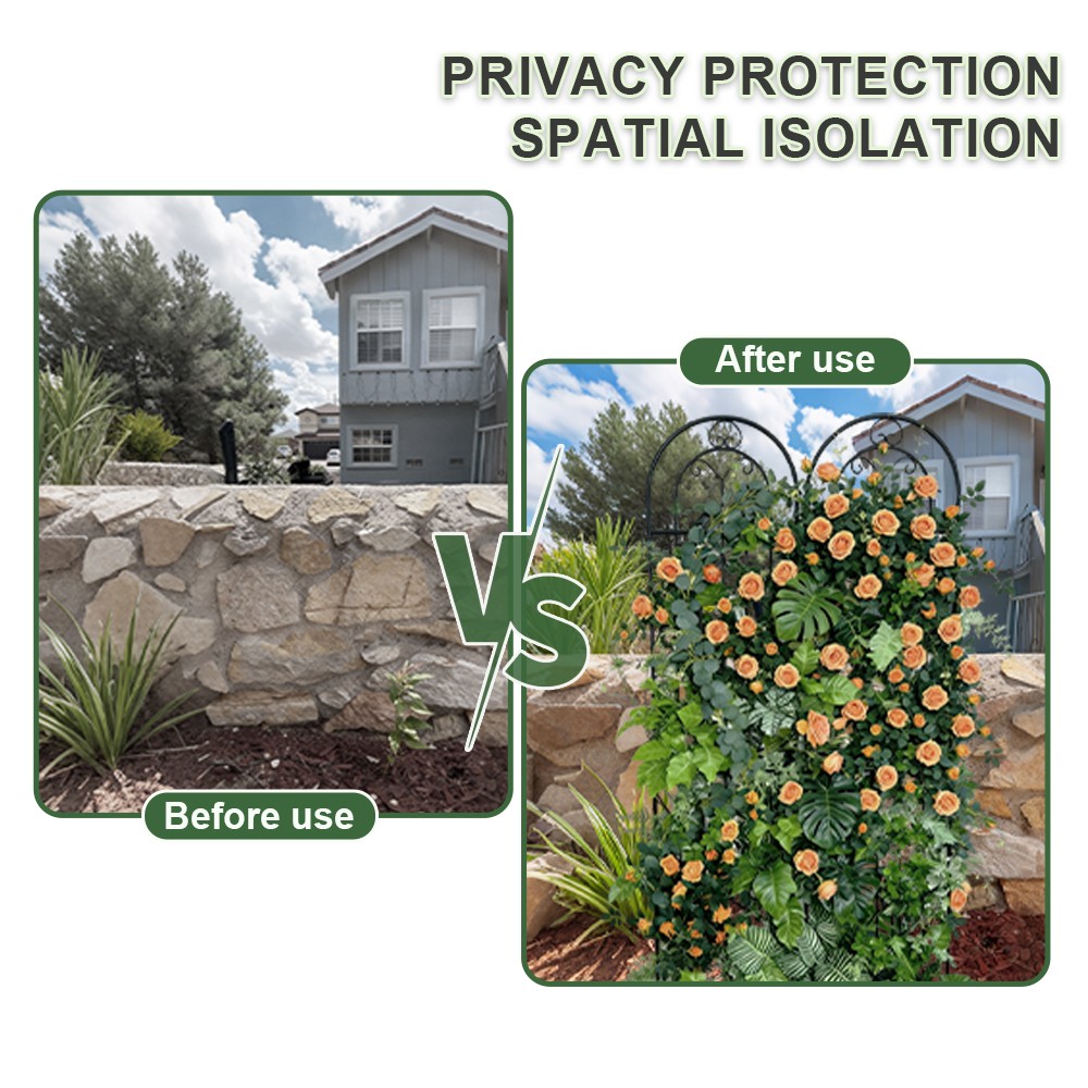 2PCS Rustproof Metal Garden Trellis 86.61" Tall for Rose/Outdoor Climbing Plants