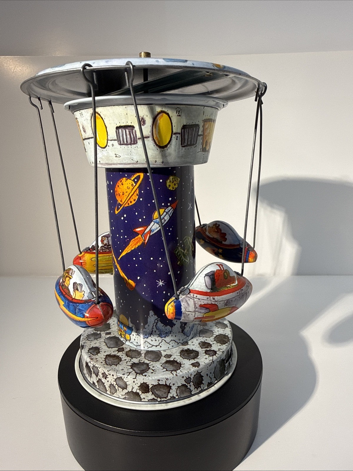 Rocket Carousel Tin Toy Schylling Collector Series (TESTED)