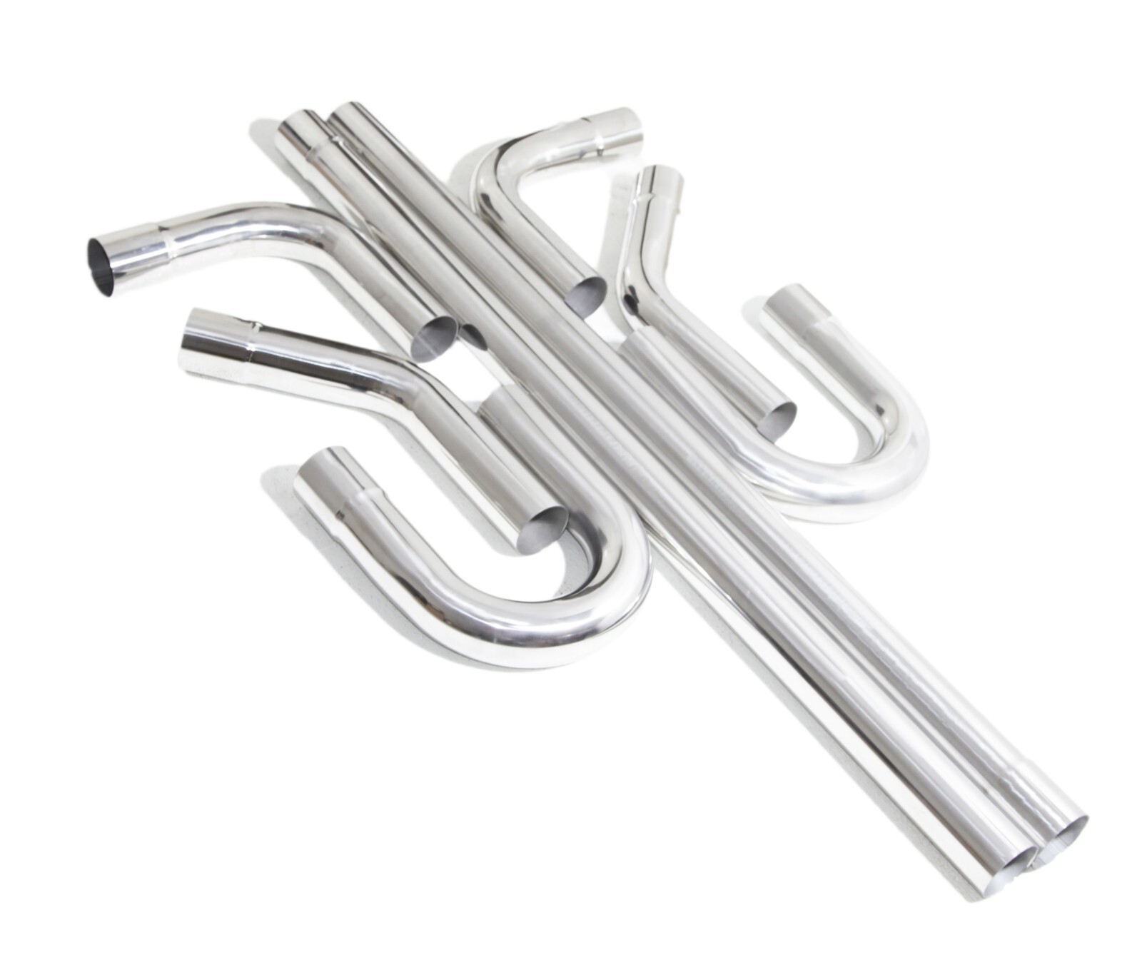 SS 47"Straight+45DEG+90DEG+U Bend DIY Custom Mandrel Exhaust 8PC 2.5"OD Pipe Kit