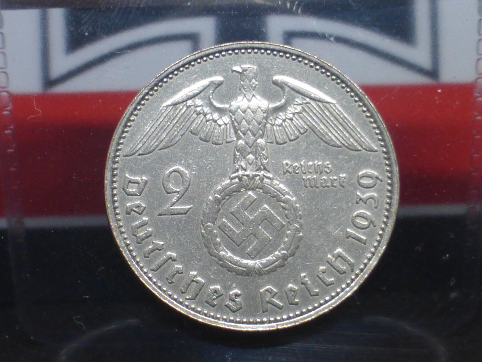 Beautiful Nazi Silver Coin Relic: 2 Reichsmark Historic WW2-Era Artifact, J.366