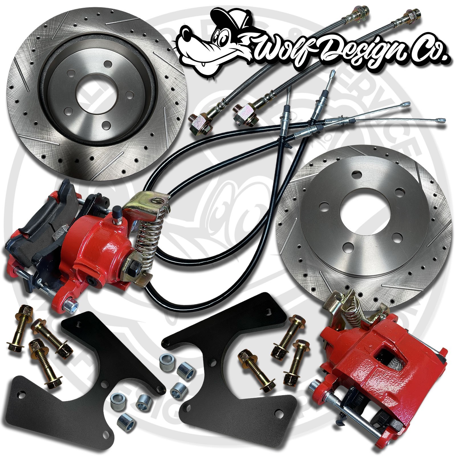 1971-87 Chevy C10 Rear Disc Brake Conversion Kit With E-Brake 5 Lug