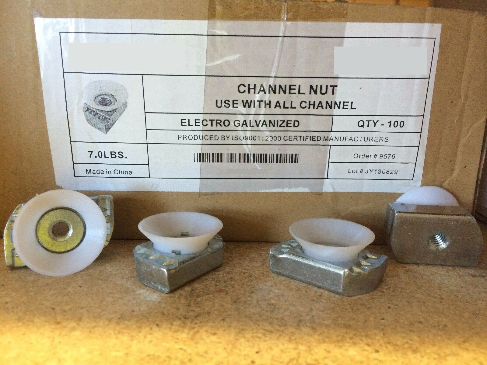 Cone / Twirl Nuts for Unistrut Channel (Choose Size & Pkg Qty) Standard Channel