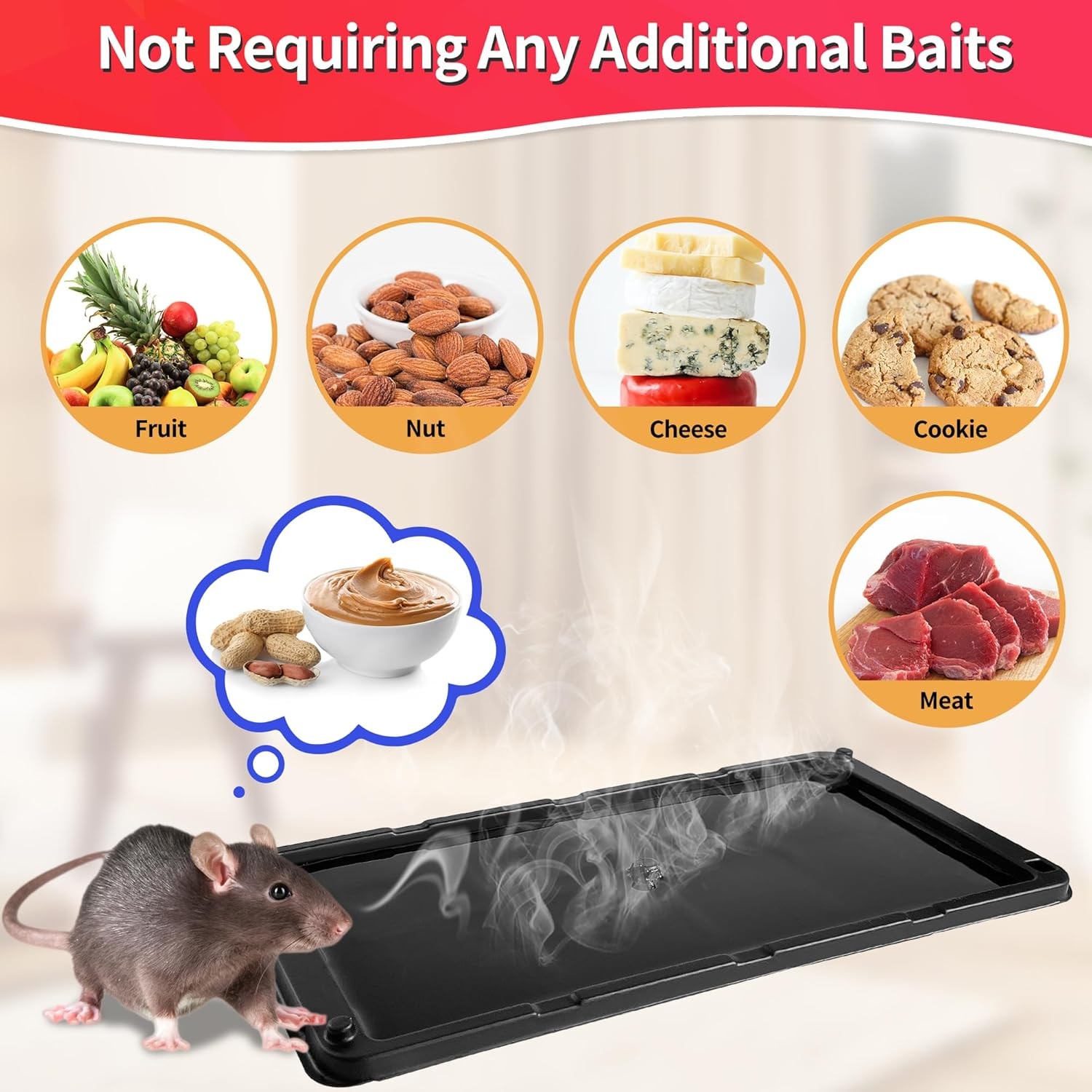 Mouse Glue Traps 6 Packs Large Glue Traps for Mice and Rats Indoor Sticky Traps