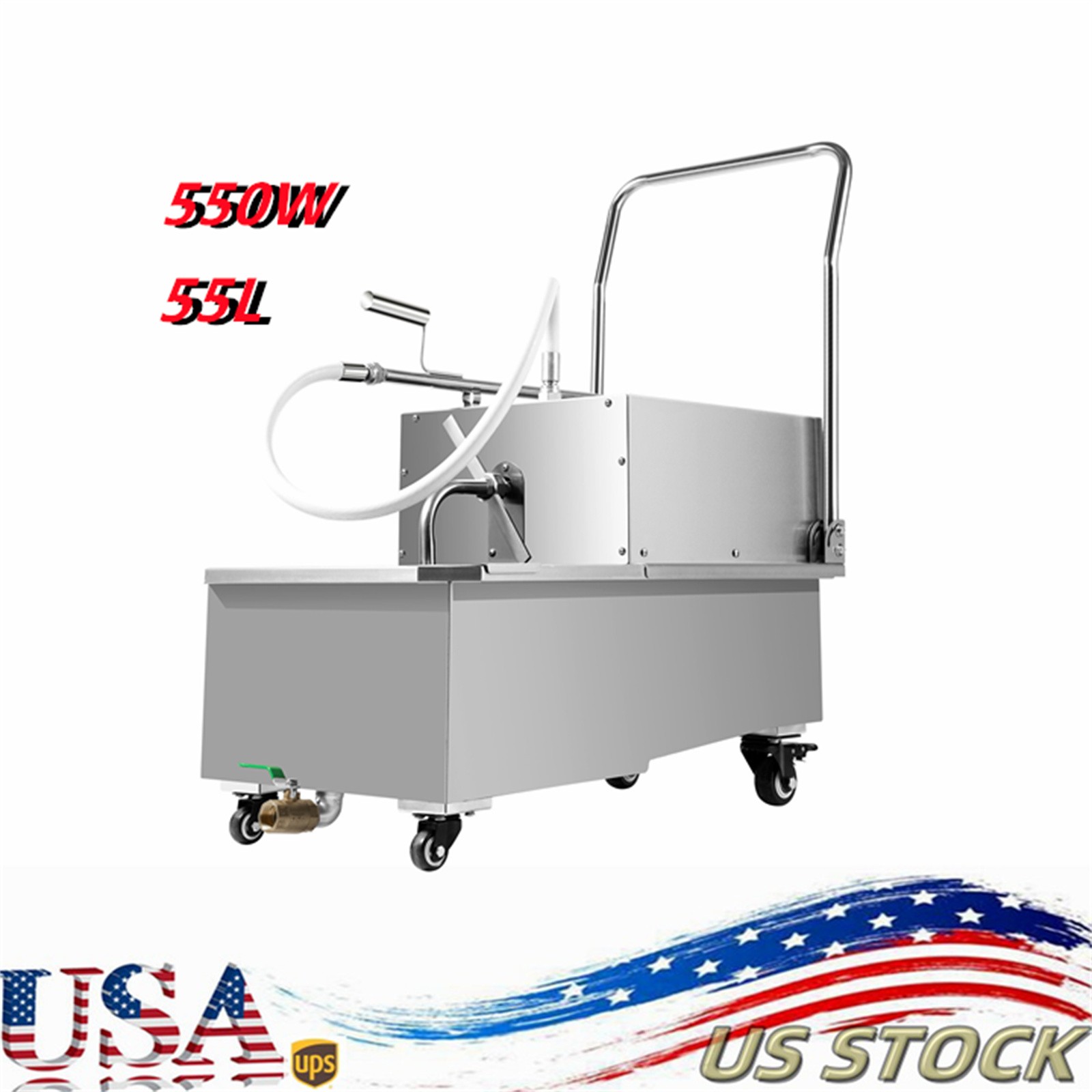 Commercial Fryer Oil Filter Cart Machine Kitchen Oil Filter System USA