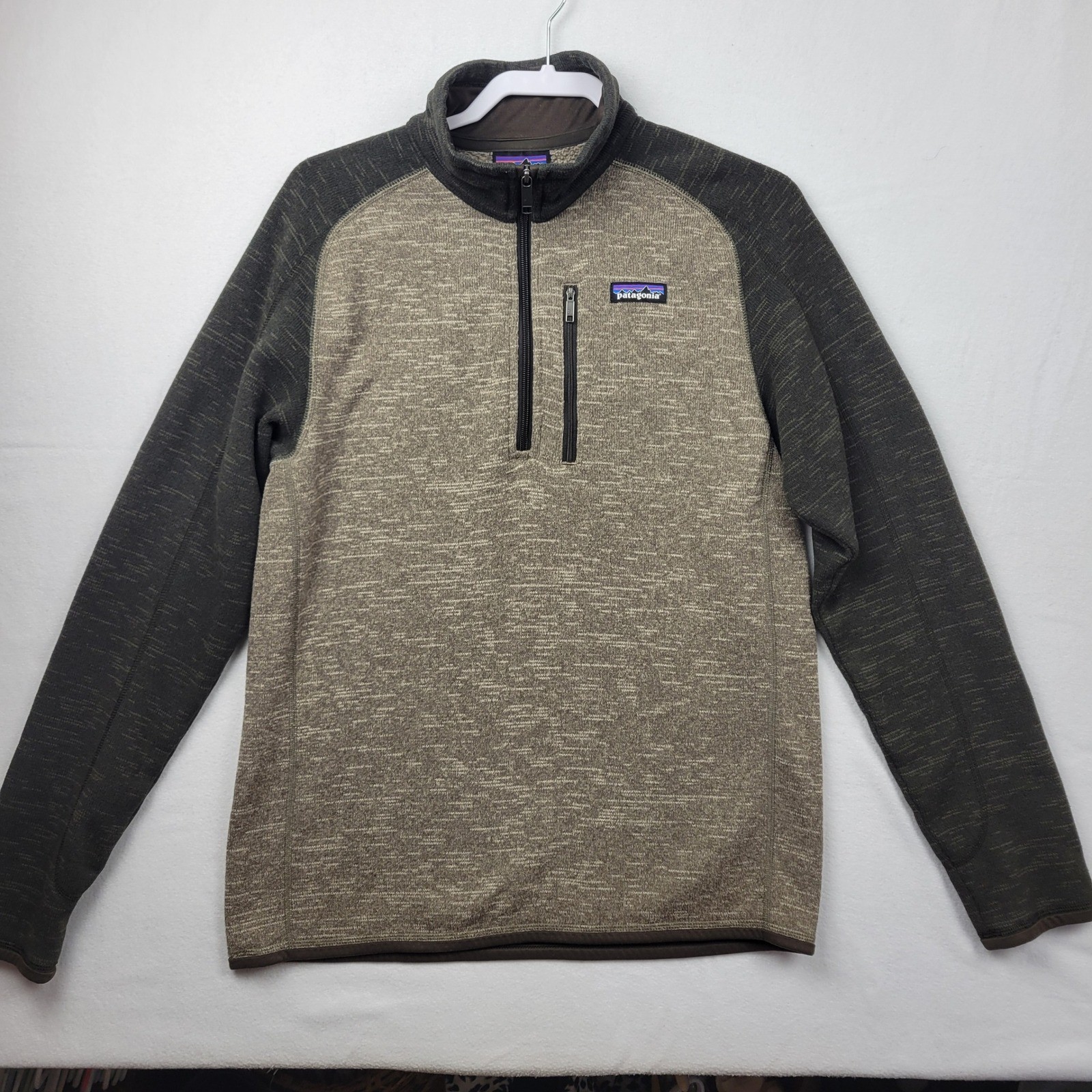 Patagonia Mens Better Sweater 1/4 Zip Medium Fleece Pullover Two Tone Fleece