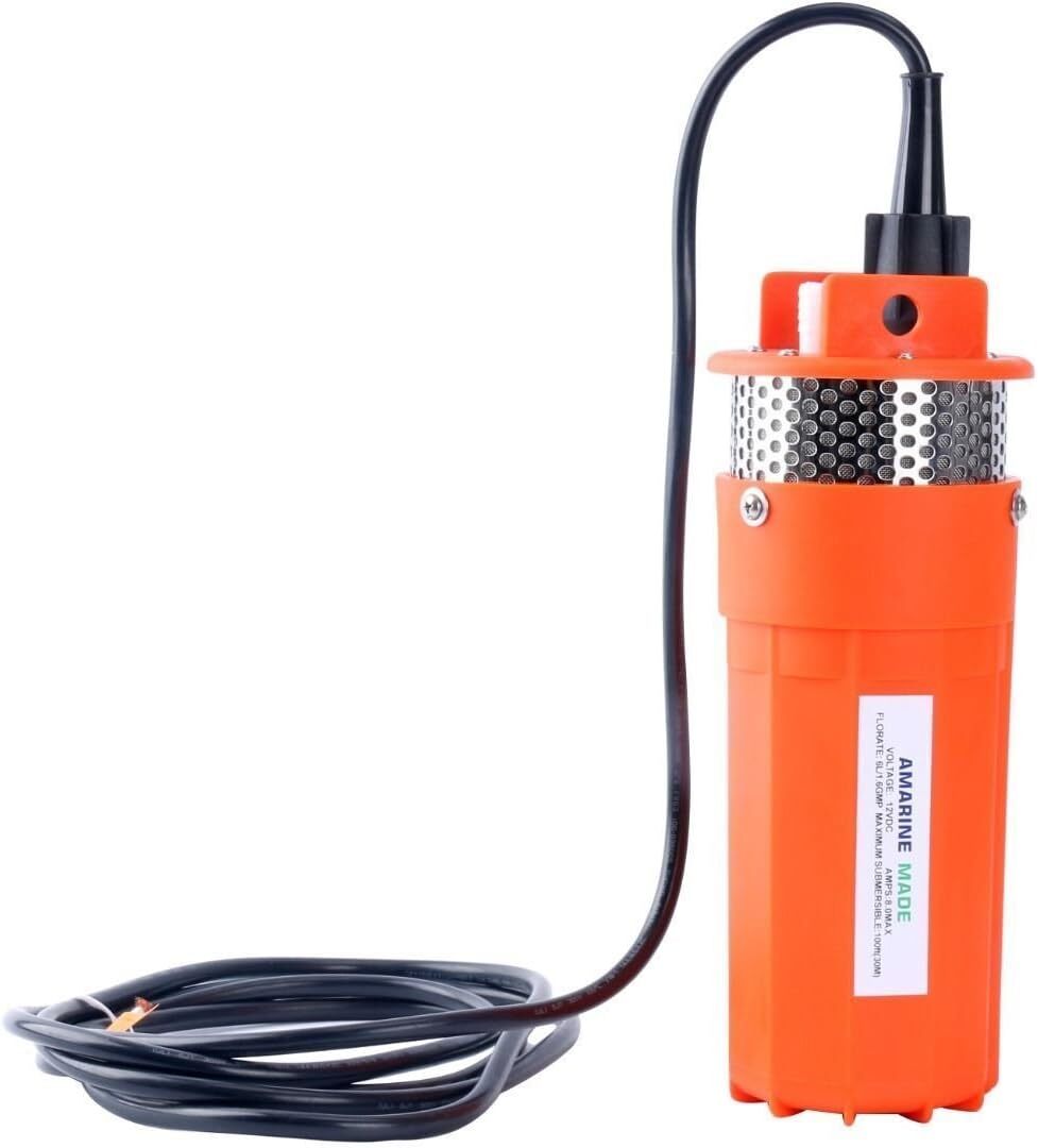 12V DC Submersible Deep Well Water Pump Alternative Energy Solar Battery Powered