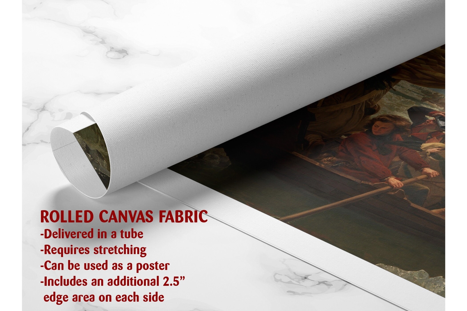 Painting Of George Washington Crossing The Delaware on Canvas Print Art, Big Siz