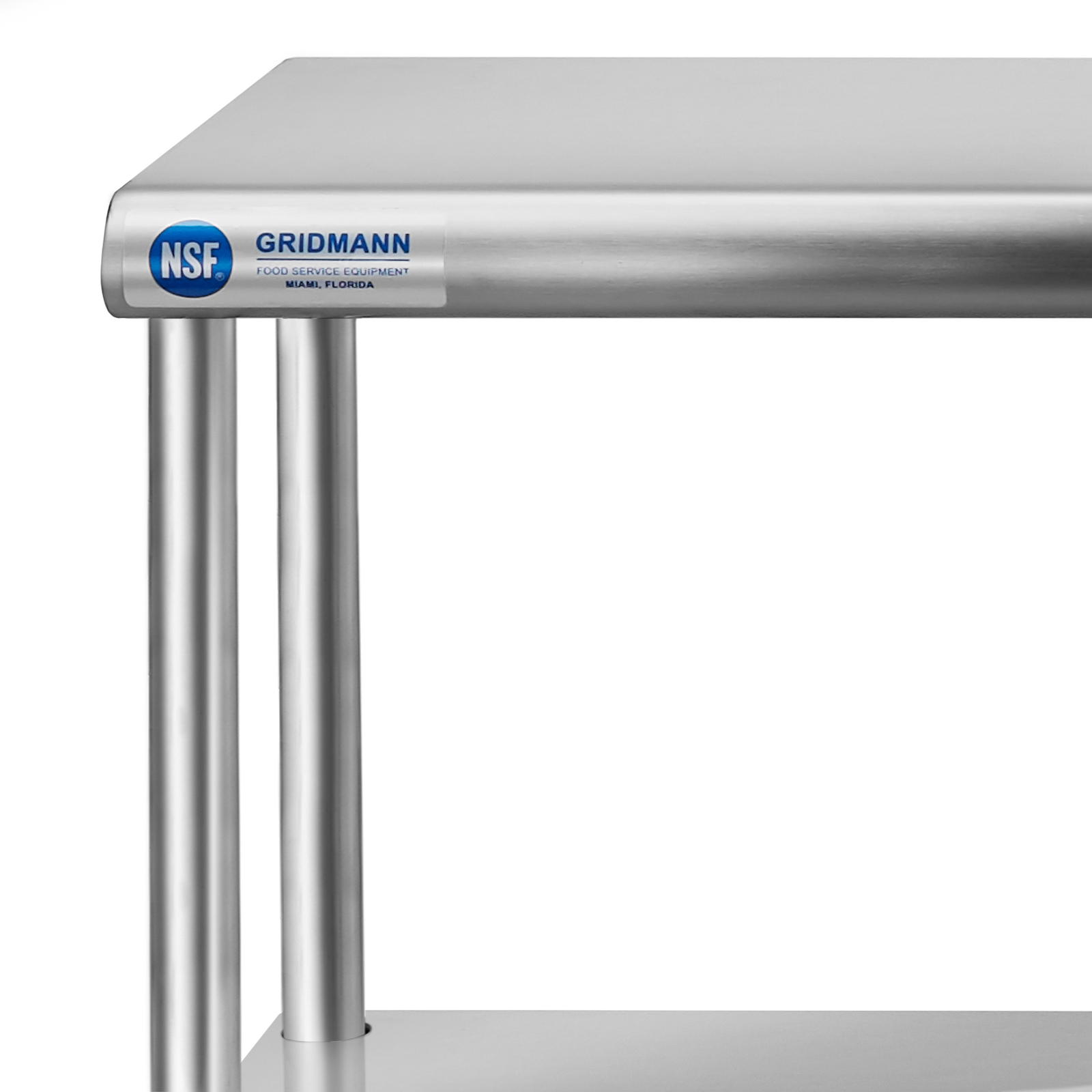 Commercial Stainless Steel Kitchen Prep Table Wide Double Overshelf - 30" x 72"