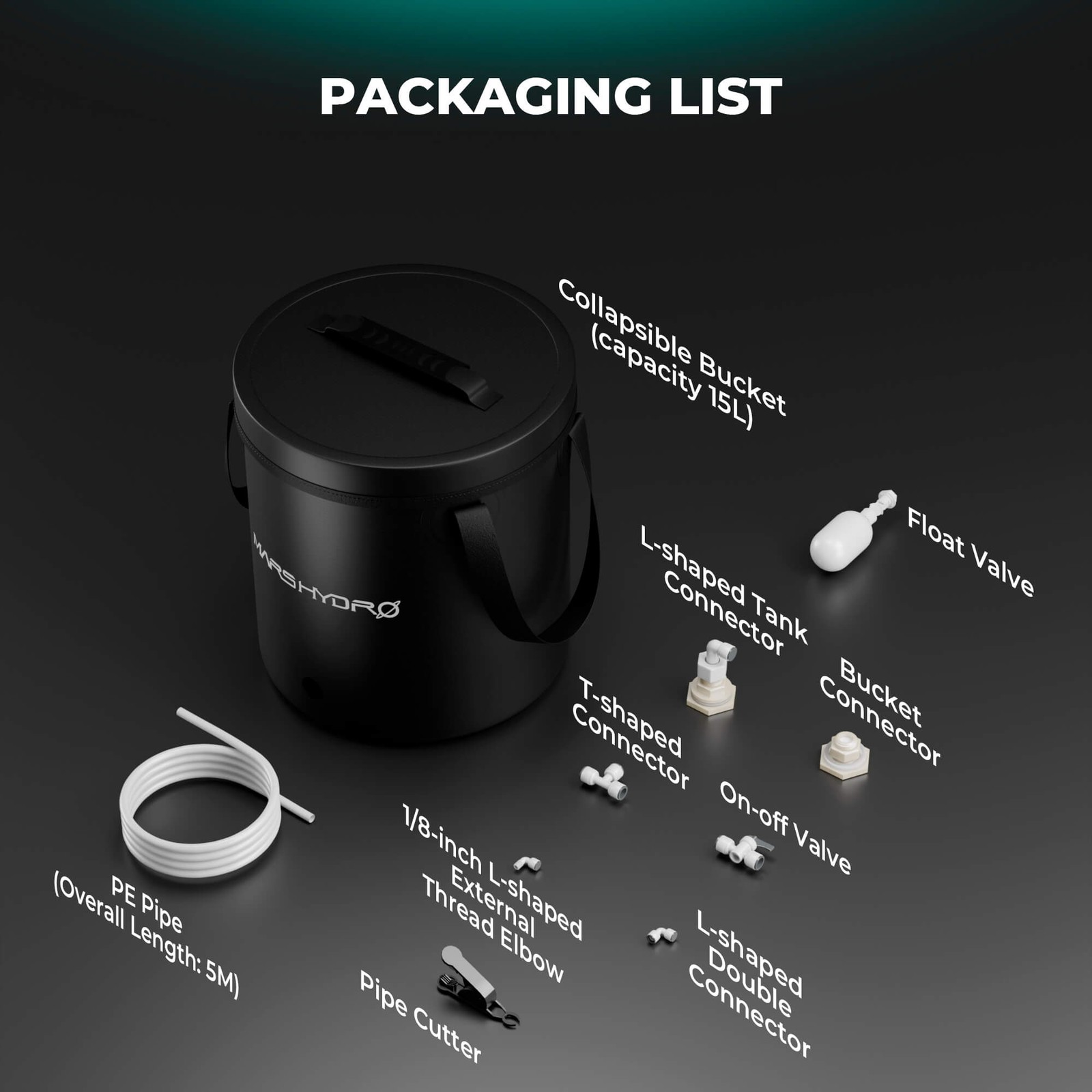 Mars Hydro 15L Auto-Refill Kit Stable Water Supply for Humidifiers & Hydroponic