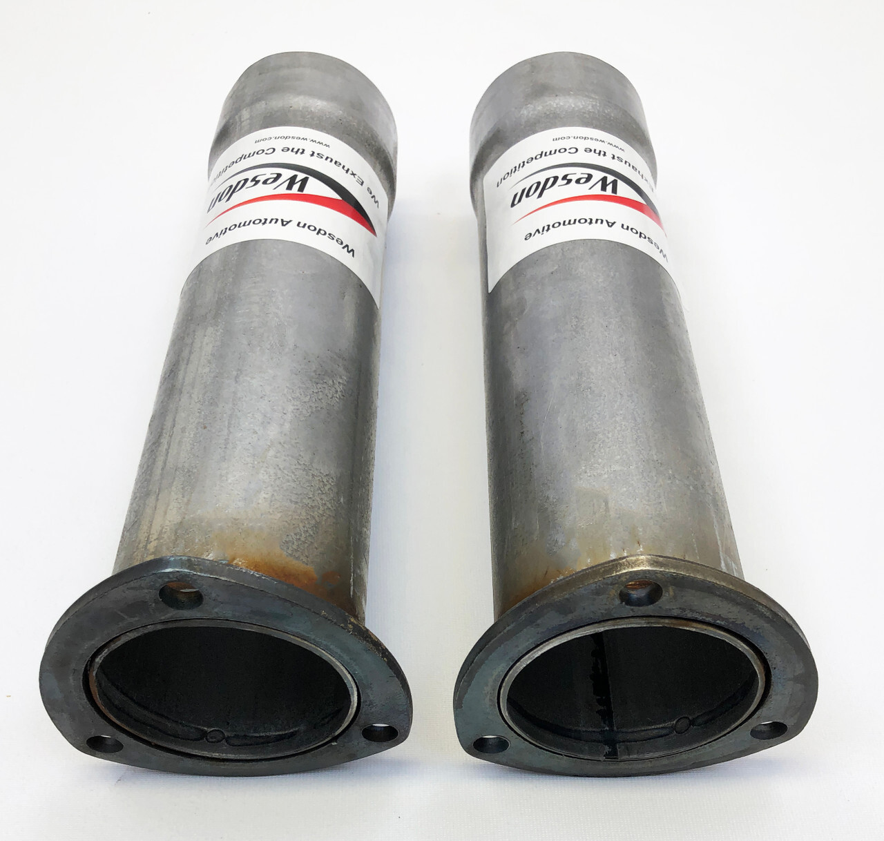 Header Collectors 3.00 inch Flange to 3.00 Inch OD Steel Pair of Wesdon Collecto