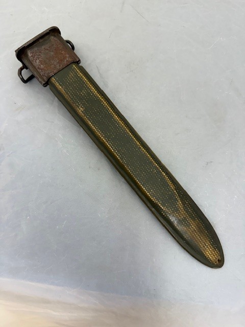 WW2 Original AFH U.S. Flaming Bomb 1943 M1 GARAND 10” BAYONET and SCABBARD