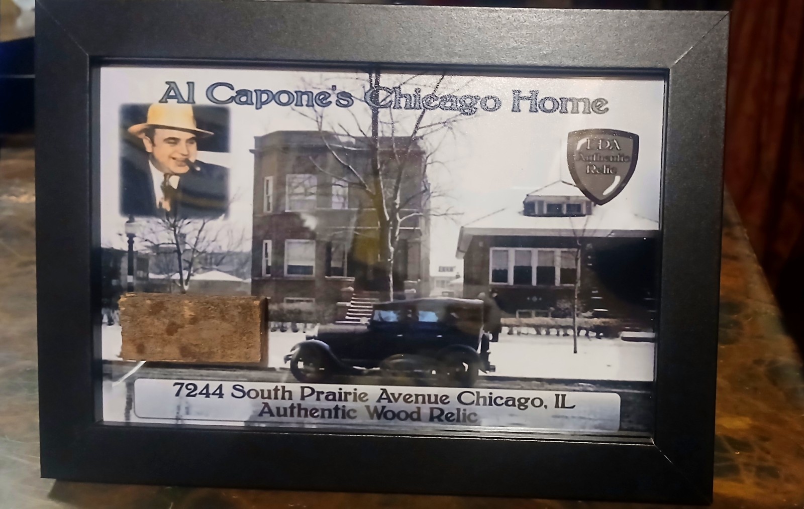 Gangster Al Capone Chicago Home Authentic Wood Relic True Crime w/COA