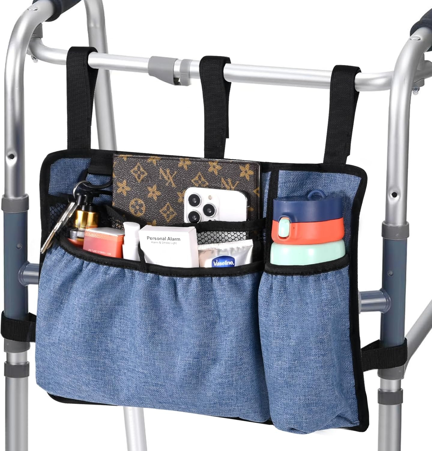 Universal Walker Bag w/ Cup Holder - Water Resistant Storage for Seniors