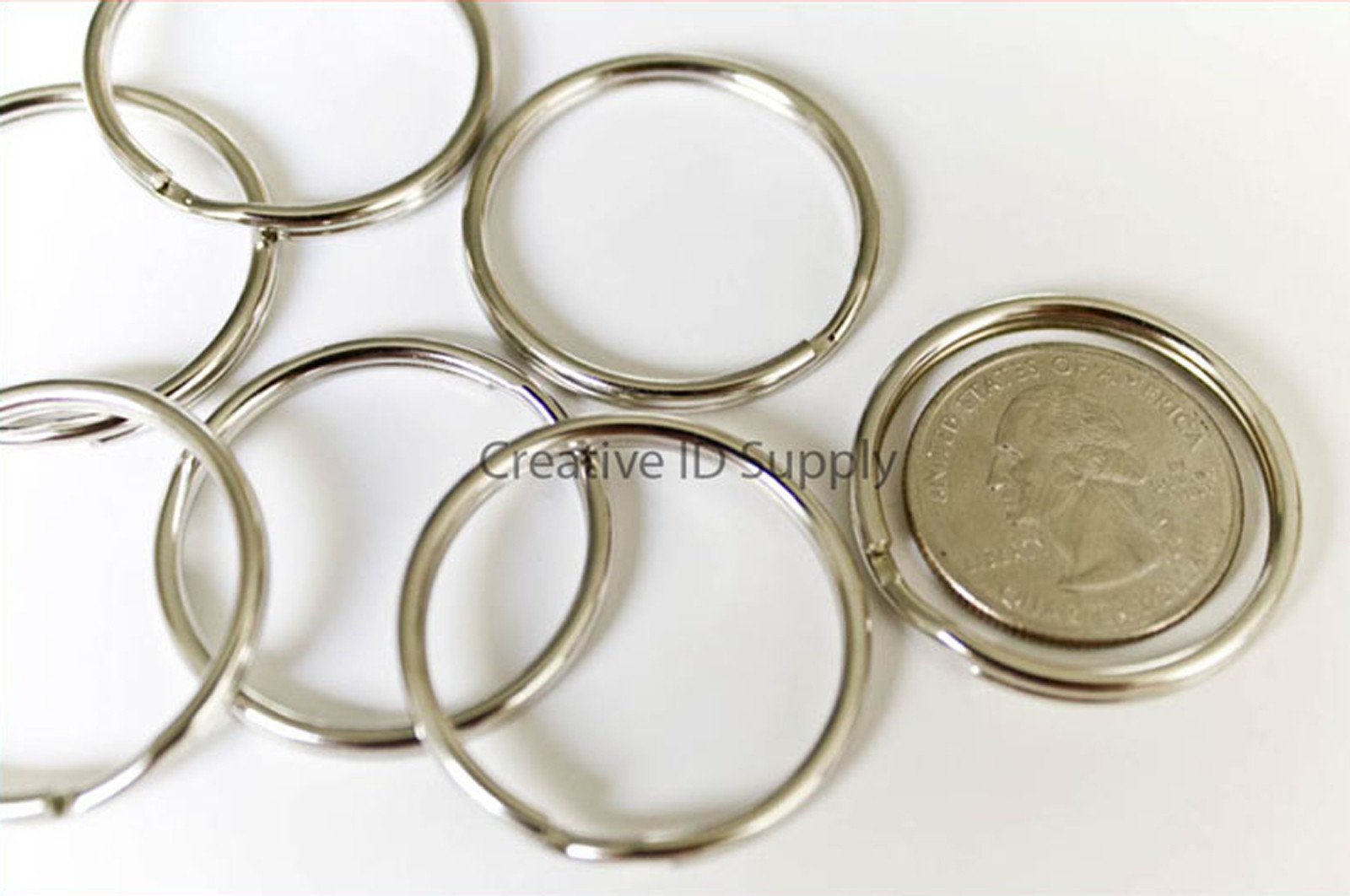 WHOLESALE 10 25 50 100 KEY RINGS 32mm 1-1/4" D. Split Ring Silver Good Quality