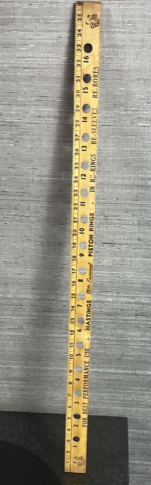 Hastings Piston Rings Cars Active Auto Parts East Meadow, New York 36” Yardstick