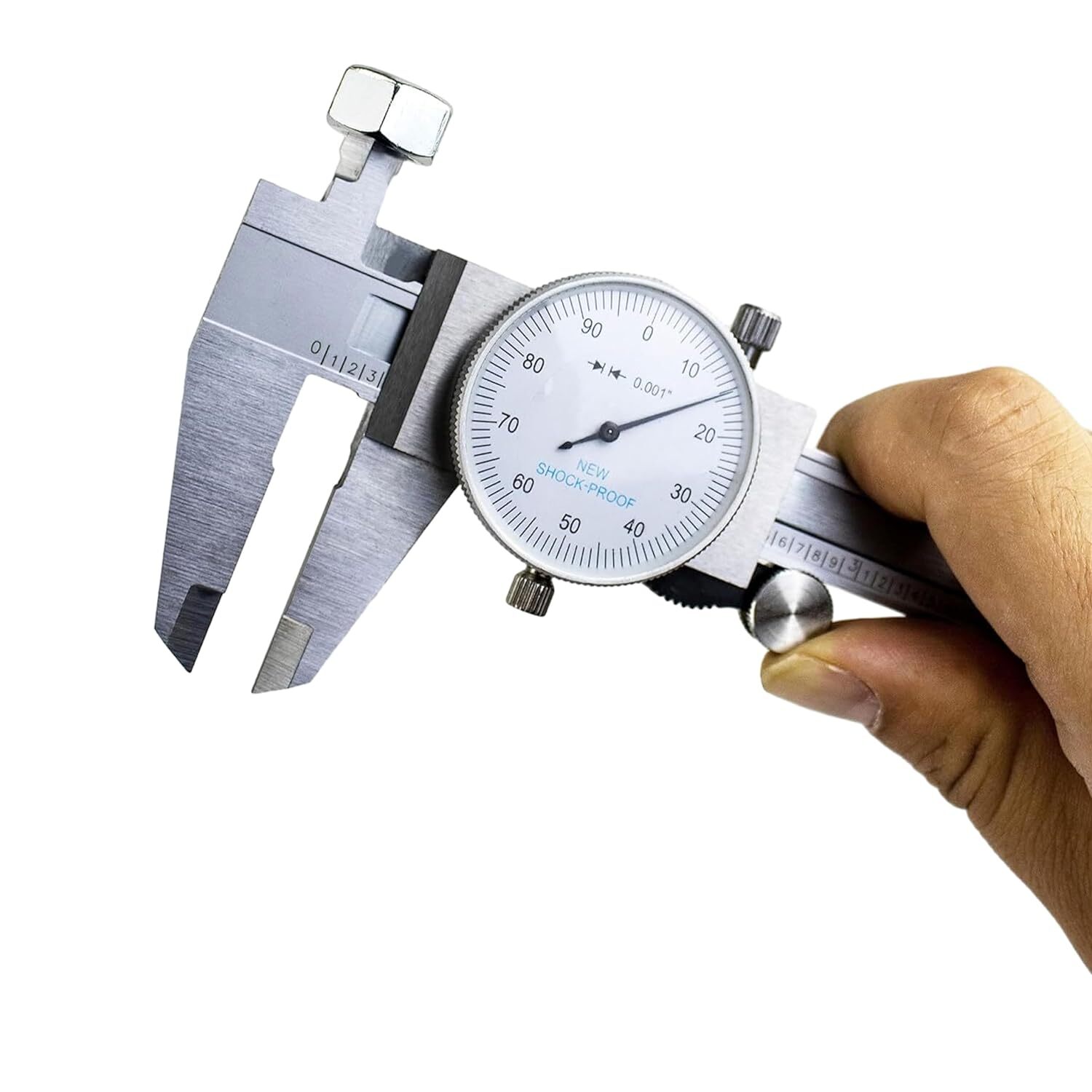 HFS(R) 0- 6" Stainless 4 Way Dial Caliper Imperial Caliper .001" Shock Proof