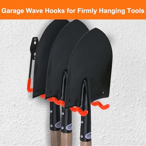 Wall Mounted Garage Hooks Tool Organizer, 12.4 Inch Garage Storage Hook Heavy
