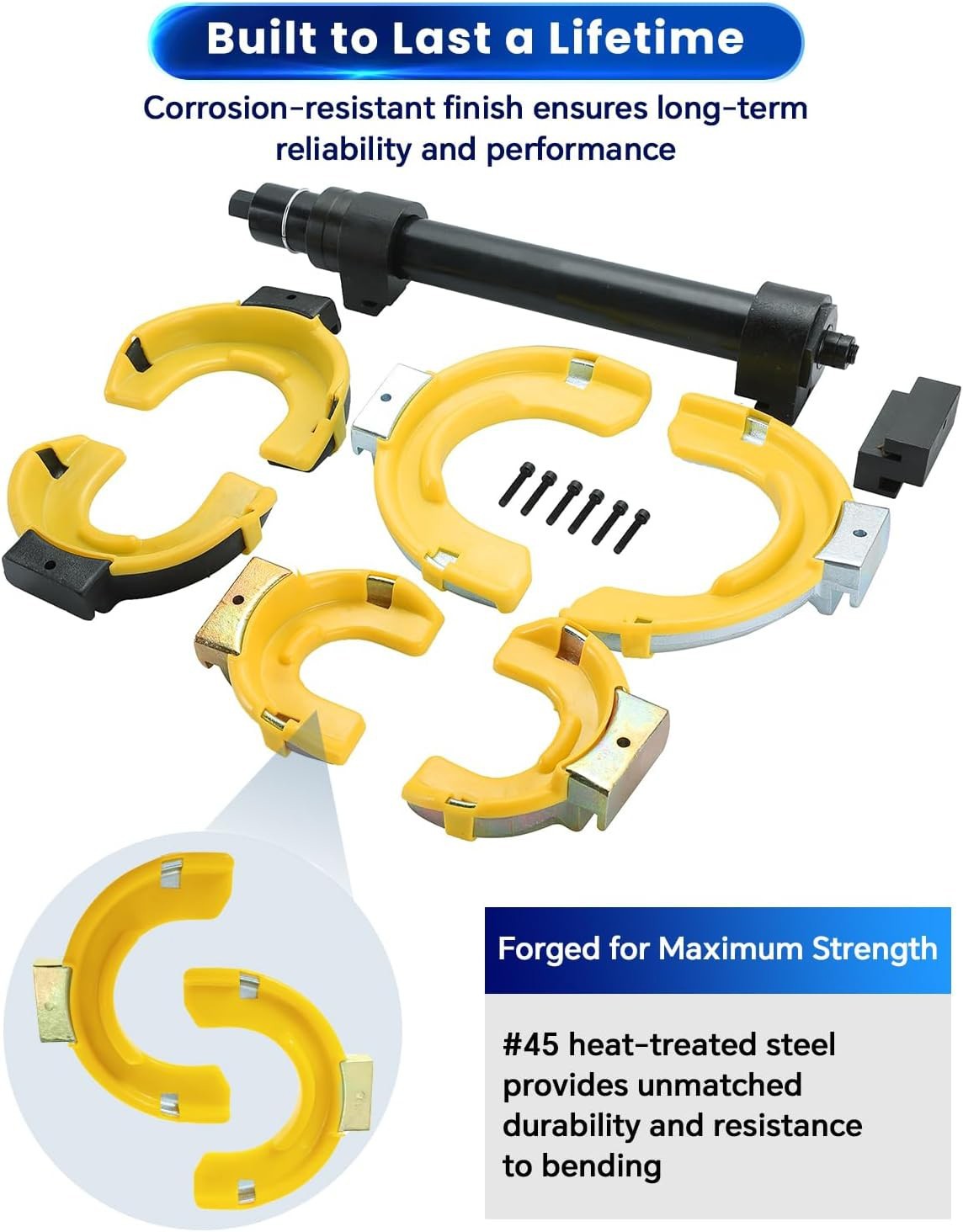 Macpherson Strut Spring Compressor Kit Interchangeable Fork Coil Extractor Tool