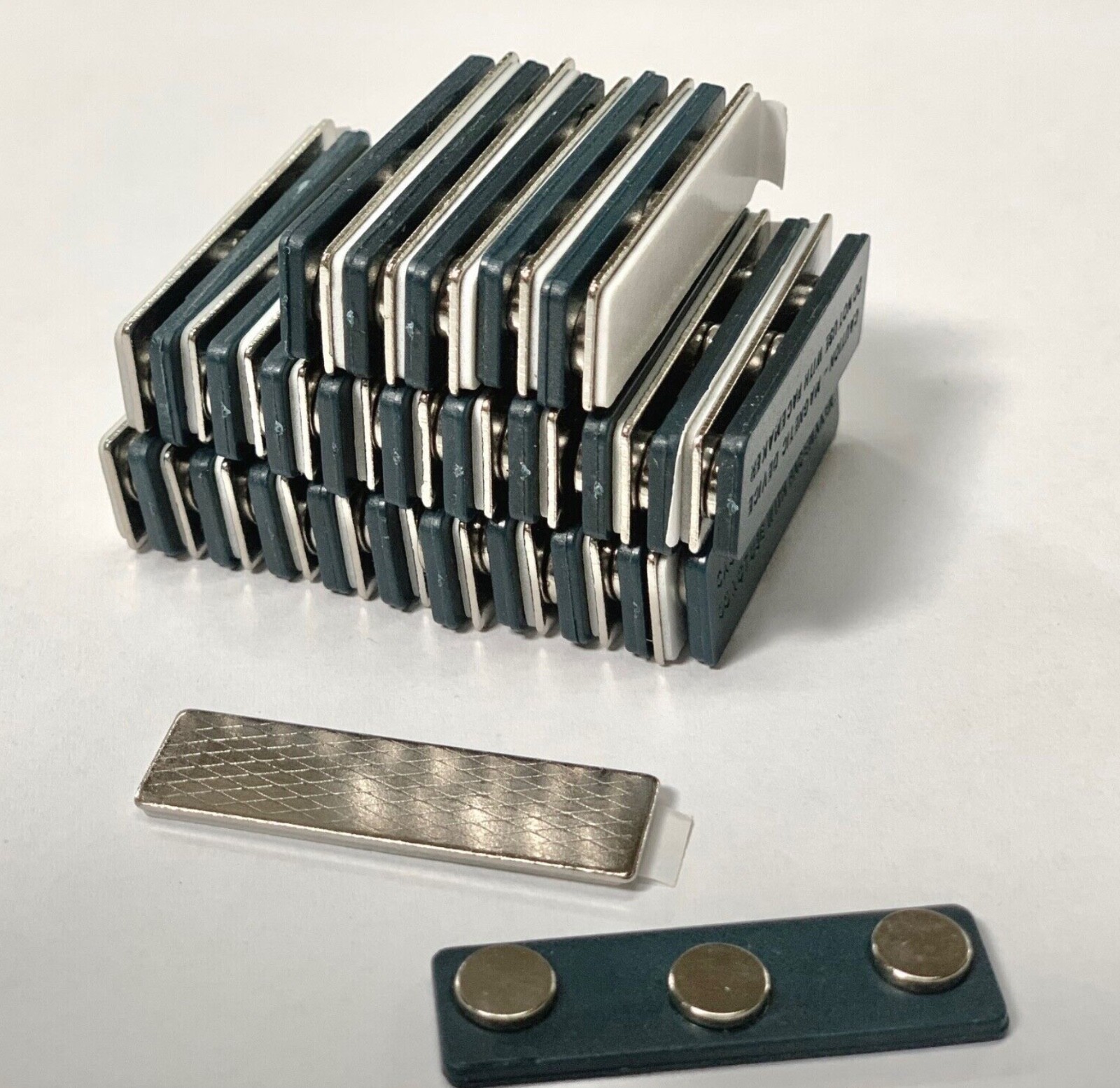 Magnetic Name Badge Backing - Name Tag Fastener with Adhesive Peel, 1.75"