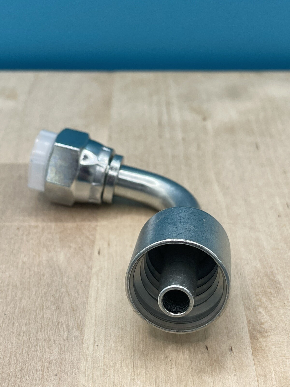 6 Parker Style 13943-8-6 Hydraulic Hose Crimp Fitting 3/8” Hose X 1/2” FJIC 90