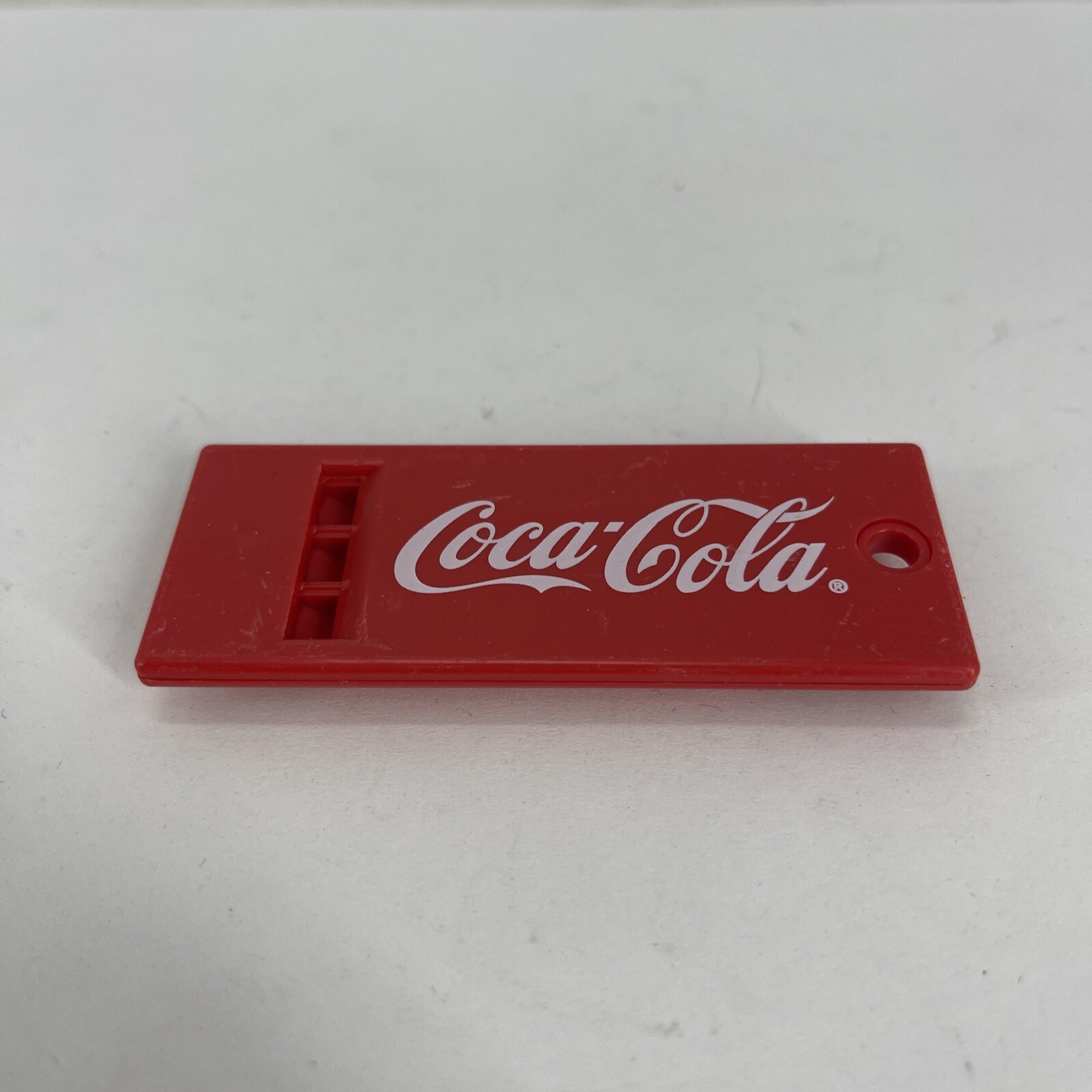 Lot Of 2 Vintage Coca Cola Coke Red Whistle with White Writing MADE IN USA