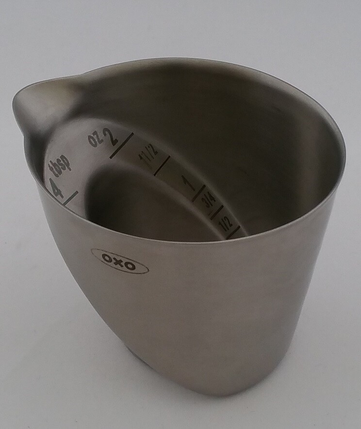 2 oz Bar & Kitchen PROFESSIONAL MEASURING CUP Stainless Steel Jigger Shot