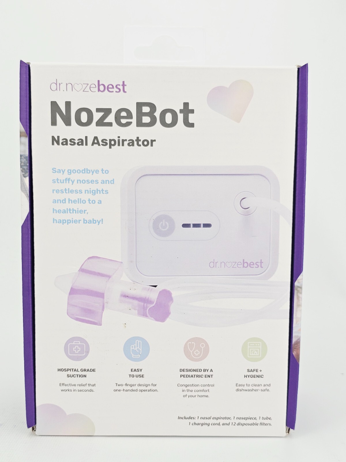 Dr. Noze Best NozeBot Electric Baby Nasal Aspirator High Suction NEW Sealed