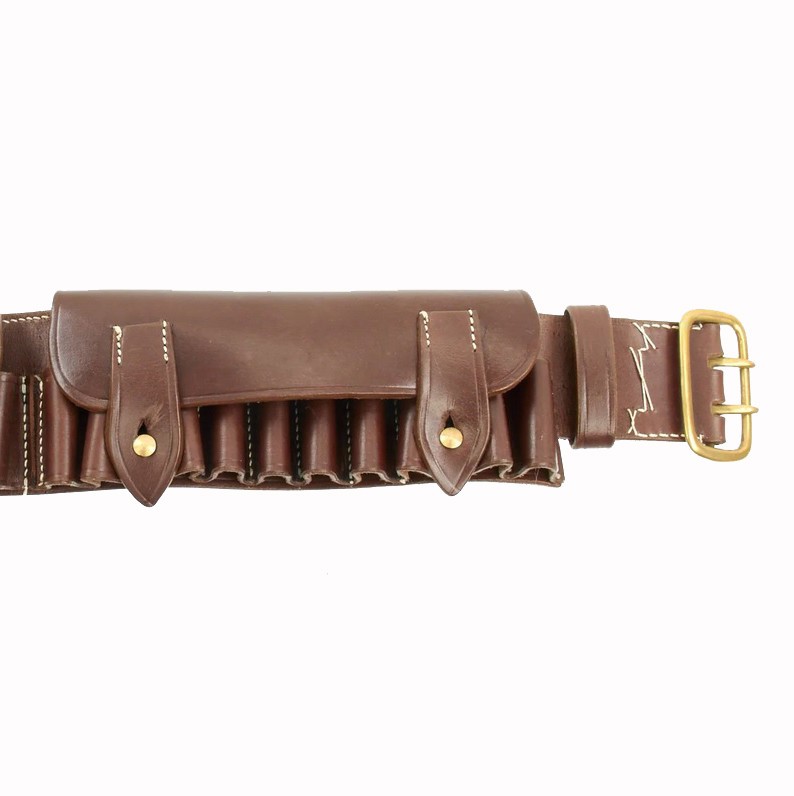 British Victorian Martini-Henry Rifle Brown Leather Ammo Bandolier 50Rd Capacity