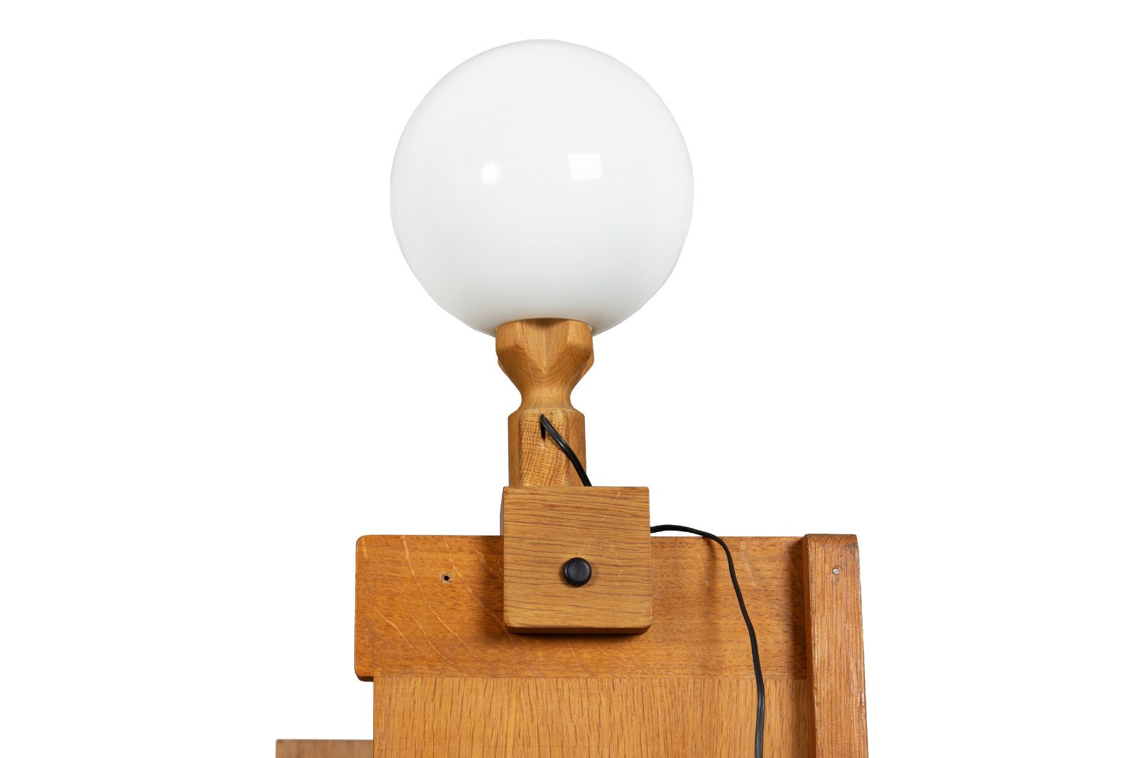 French Modernist Oak Bar Cabinet Bookshelf by Guillerme and Chambron