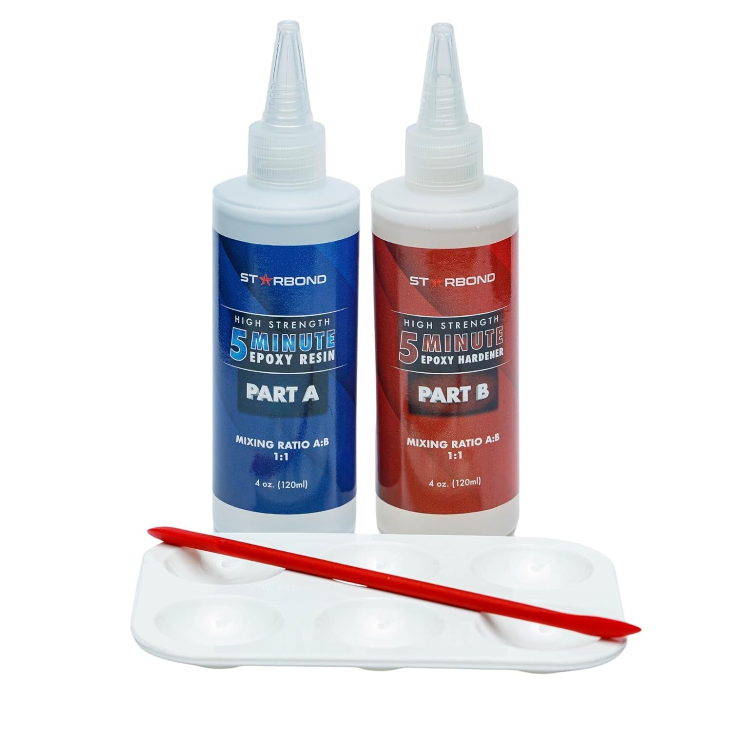 Starbond 5-Minute Epoxy Kit - Easy 1:1 Ratio, 8 oz. (4 oz. Part A, 4 oz. Part B)